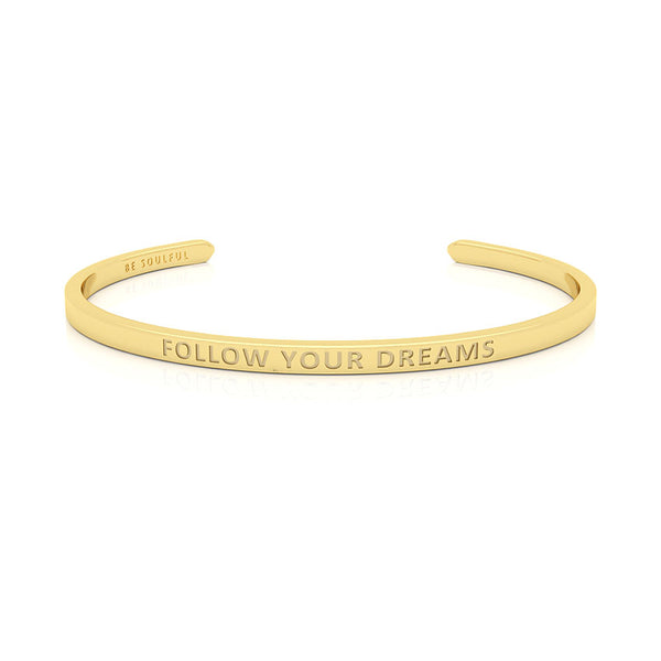 Follow Your Dreams Armband mit Gravur [Blind] Gold