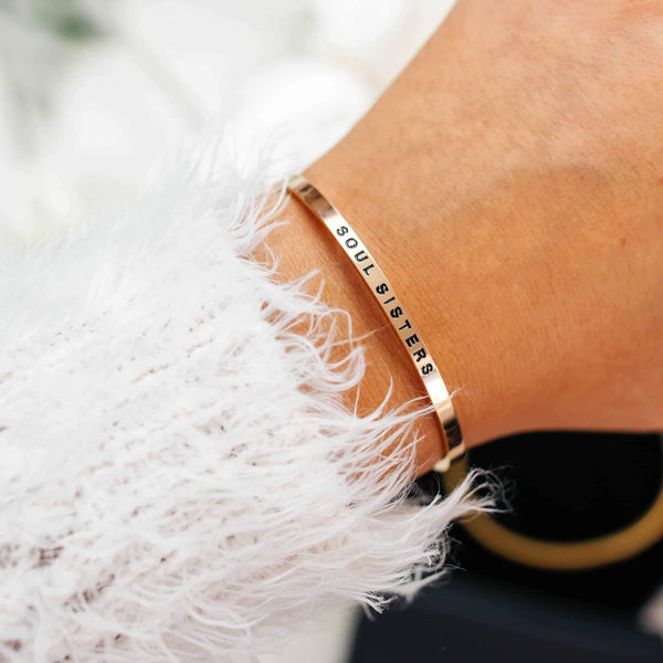 Be Soulful Armbänder mit Gravur Soul Sisters Rosegold