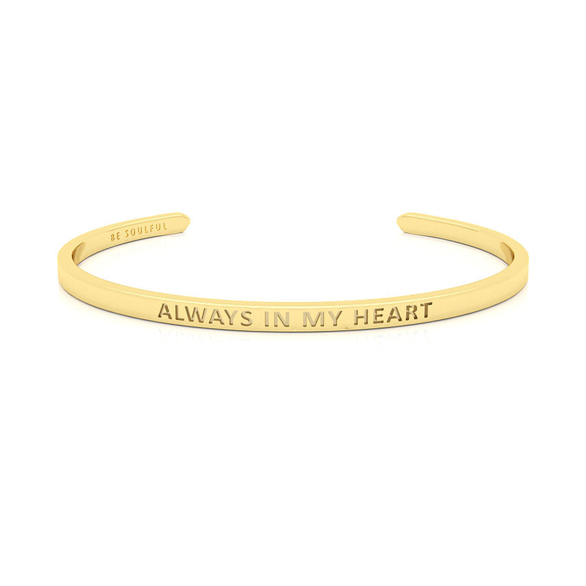 Always In My Heart Armband mit Gravur [Blind] Gold