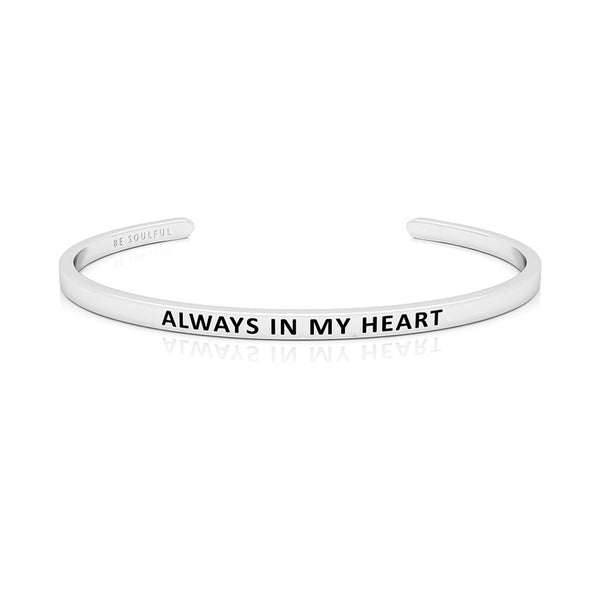 Always In My Heart Armband mit Gravur Silber