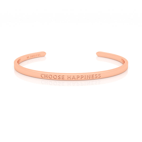 Choose Happiness Armband mit Gravur [Blind] Rosegold