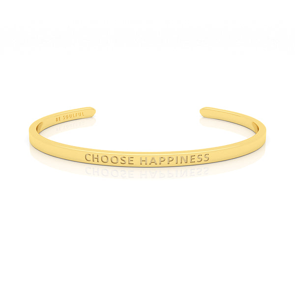Choose Happiness Armband mit Gravur [Blind] Gold
