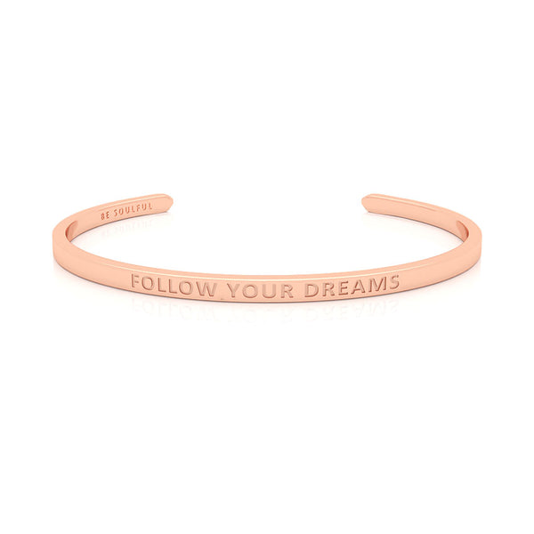 Follow Your Dreams Armband mit Gravur [Blind] Rosegold