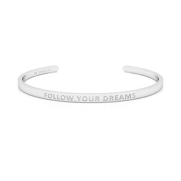 Follow Your Dreams Armband mit Gravur [Blind] Silber