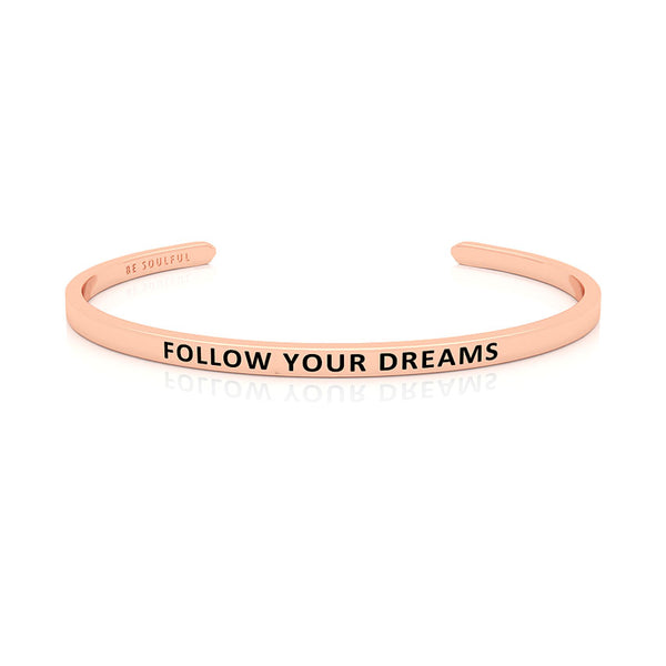 Follow Your Dreams Armband mit Gravur Rosegold