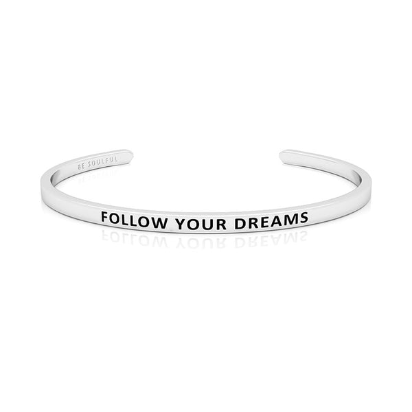 Follow Your Dreams Armband mit Gravur Silber