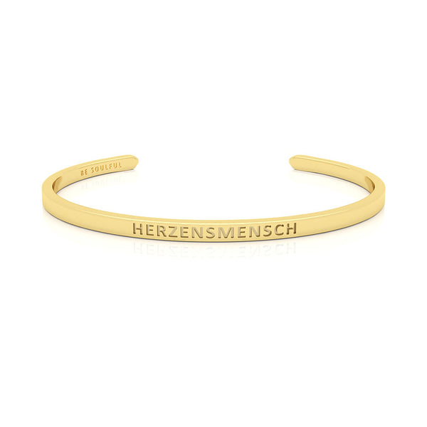 Herzensmensch Armband mit Gravur [Blind] Gold