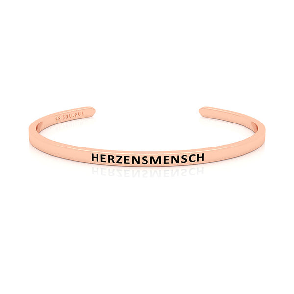 Herzensmensch Armband mit Gravur Rosegold