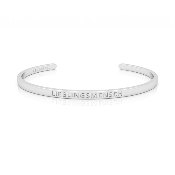 Lieblingsmensch Armband mit Gravur [Blind] Silber