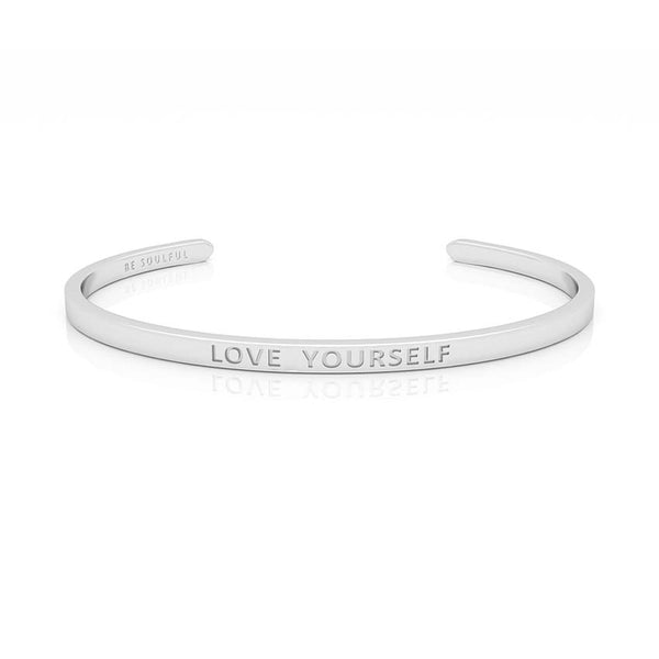 Love Yourself Armband mit Gravur Silber
