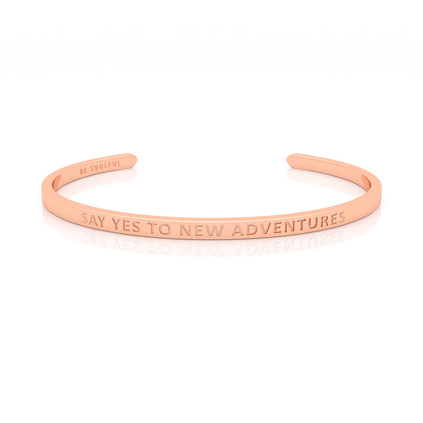 Say yes to new Adventures Armband mit Gravur [Blind] Rosegold