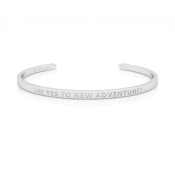 Say yes to new Adventures Armband mit Gravur [Blind] Silber