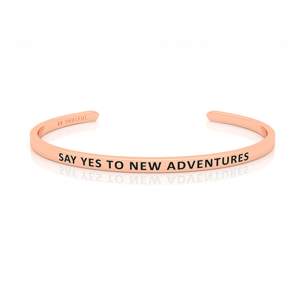 Say yes to new Adventures Armband mit Gravur Rosegold