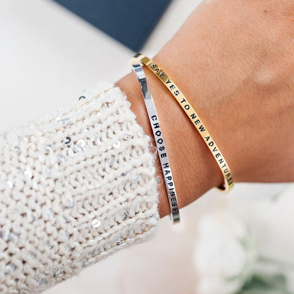 Armbänder mit Gravur Kombination Gold und Silber